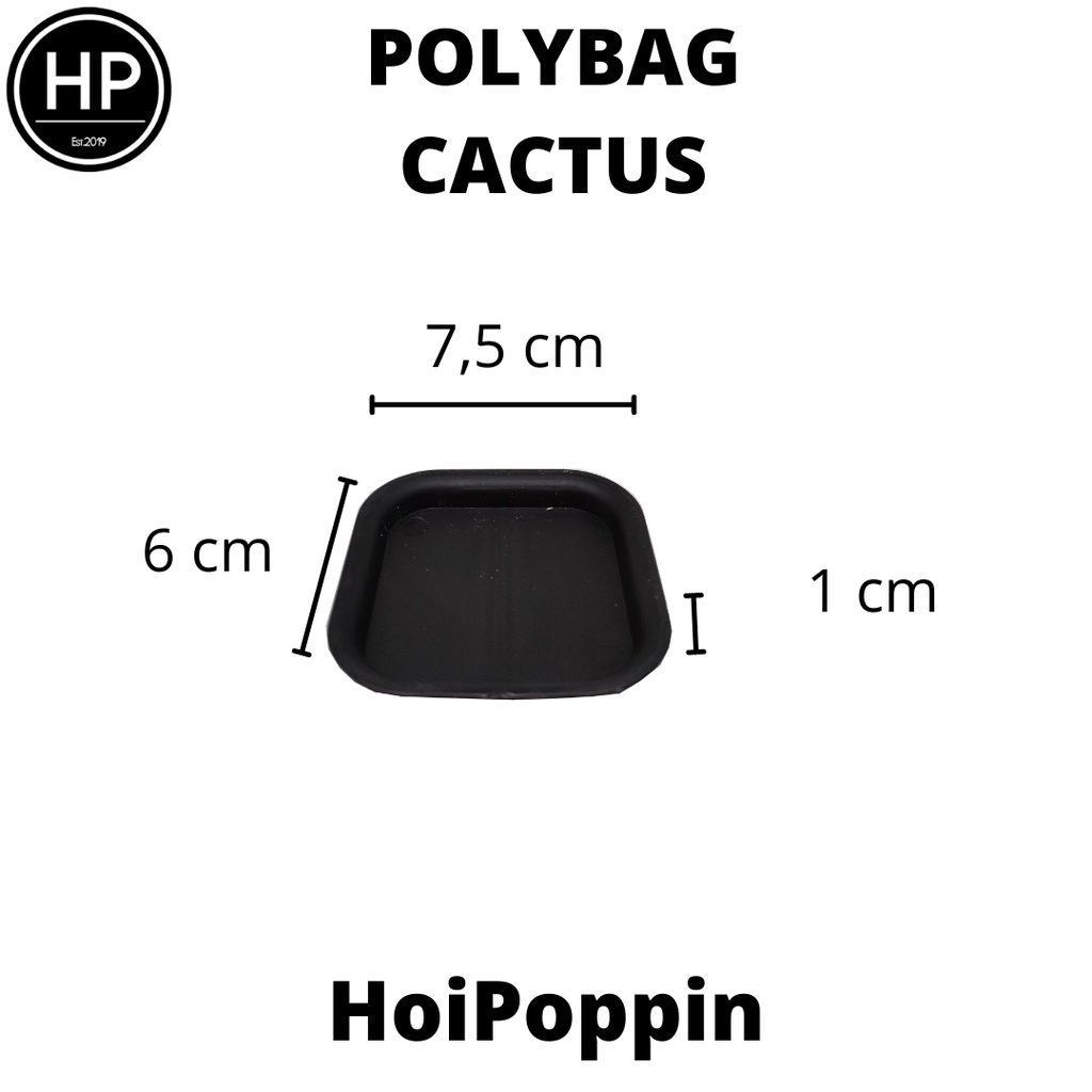 HPP - Polybag (Hitam) - cactus polybag - pot cactus - pot elastis - pot dan tatakan - pot - pot hias