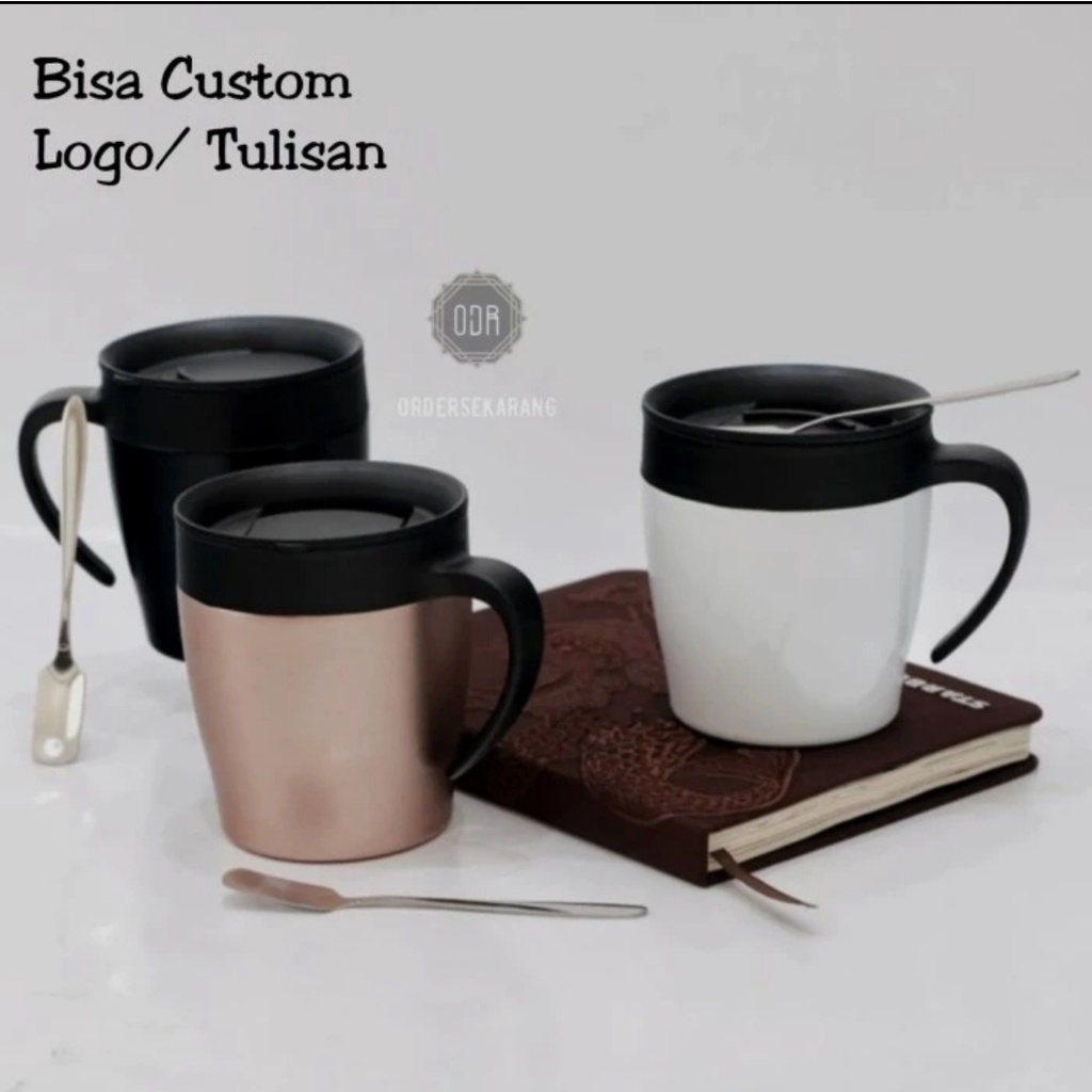 MUG GELAS CANGKIR KOPI COFFEE TERMOS THERMOS H6066 STAINLESS STEEL TAHAN PANAS CUSTOM GRAFIR LASER LOGO TULISAN BRAND MERK KOMUNITAS KADO HADIAH GIFT SOUVENIR PERNIKAHAN WEDDING TUNANGAN HAMPERS ENGAGEMENT