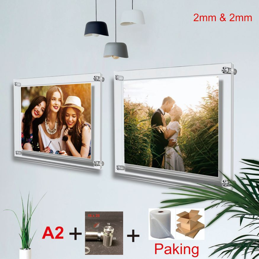 Mount A2 Acrylic Display / Frame Akrilik / Akrilik Poster Dinding 2mm & 2mm