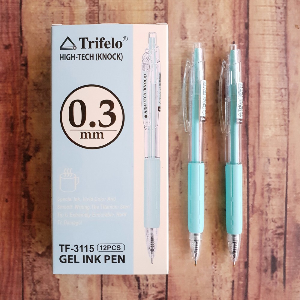 

1 Pcs Pen Hightech Mekanik - Pulpen Mekanik - Ballpoint Gel Cetit - Gelpen - Gel Ink Pen Trifelo TF3115 Knock 0.3MM