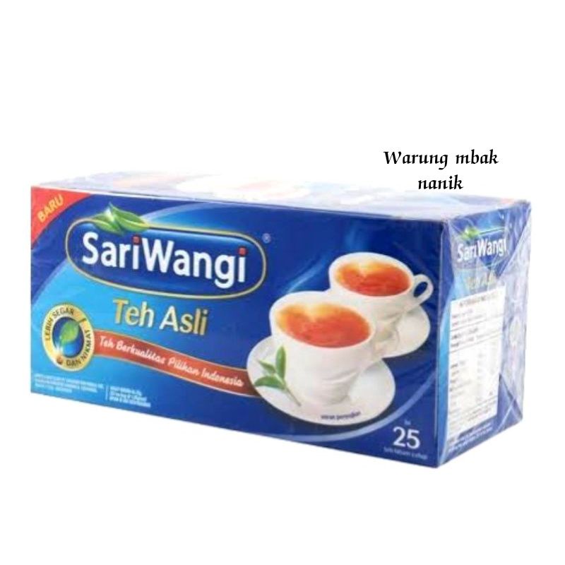 

Teh celup sariwangi kotak teh hitam 1pcs isi 25 kantong