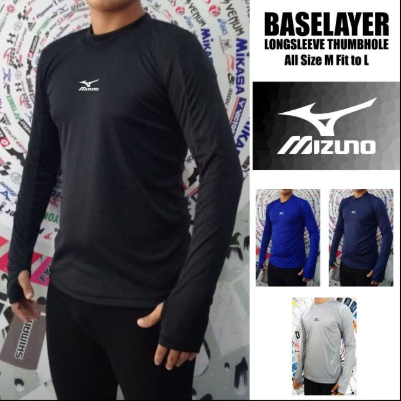 [KODE PRODUK AAJ7L9164] ⭐⭐⭐⭐⭐ baselayer panjang hitam lubang jempol manset hitam jersey long sleeve 
