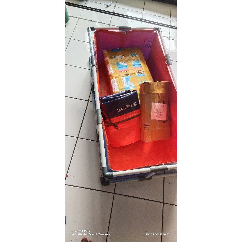 terpal kolam plus rangka 80x200x50