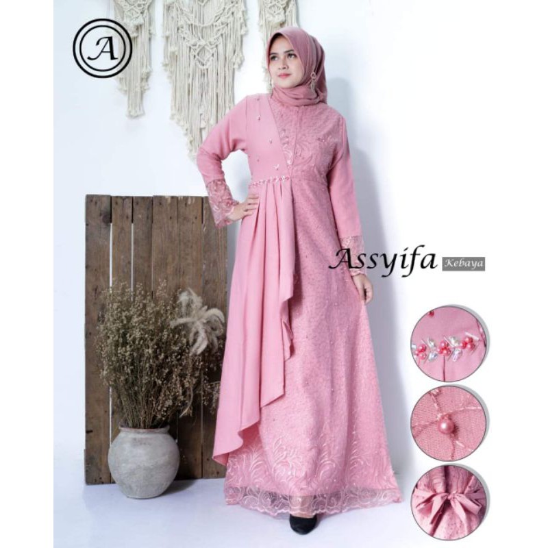 REAL PICT DRESS KONDANGAN/GAMIS TULLE MEWAH/BY ASSIFA