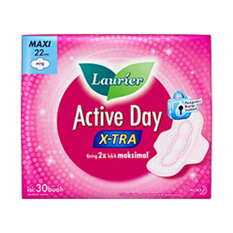 Softex Laurier Active Day X-Tra Wing 22cm / Pembalut Wanita