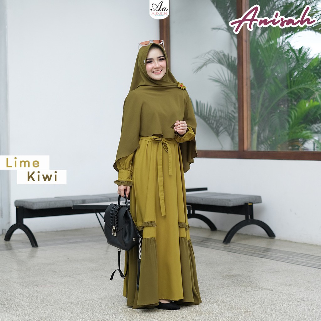 Gamis Set Syari Busui Anisah Dress Ori by Aden Hijab