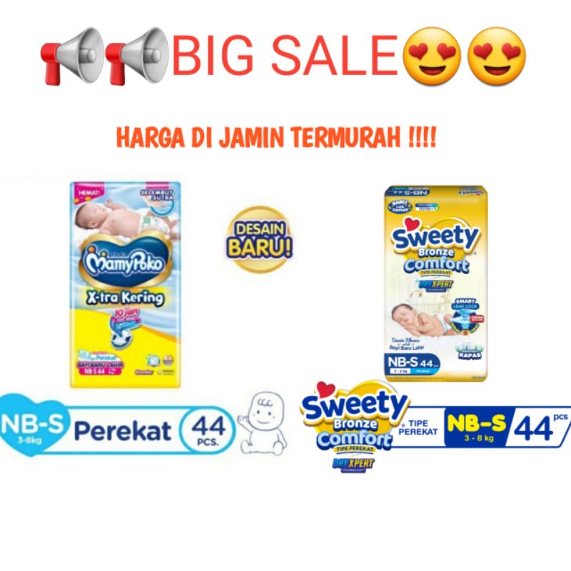 mamypoko nbs44 perekat /mamypoko nbs 44/ sweety nbs44 perekat