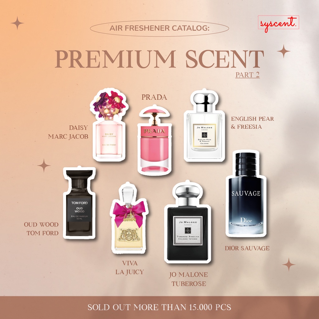SYSCENT Air Freshener Premium | Parfum Mobil / Pewangi Ruangan / Pewangi Mobil / Pengharum Mobil |