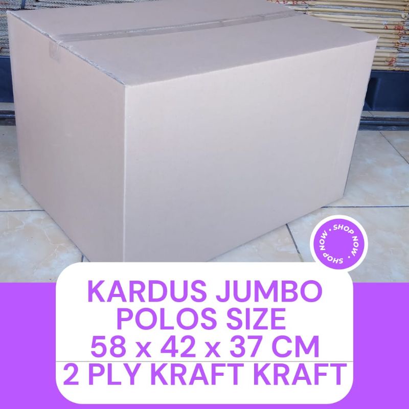 

KARDUS POLOS JUMBO, 2 PLY, DOUBLE WALL, SIZE SESUAI GAMBAR