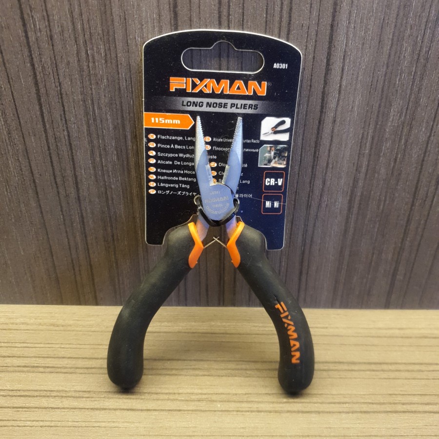 FIXMAN Long Nose Pliers Tang Buaya Tang Jepit 115 Mm 4.5 In Premium