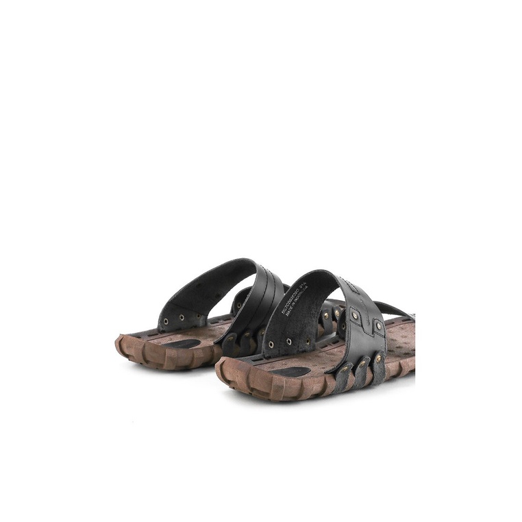 SANDAL SLIDE KULIT PRIA CARDINAL ORIGINAL CASUAL TERBARU HITAM CA31