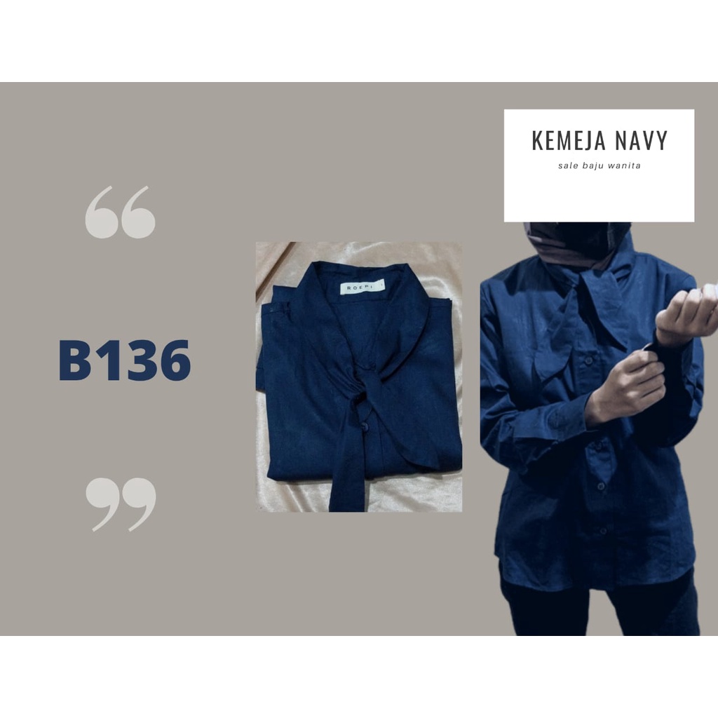 KEMEJA WANITA NAVY ROEPI ORIGINAL 100%