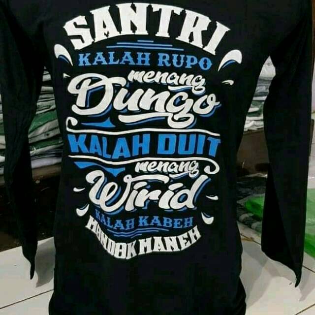 Kaos Ala santri sablon rubber