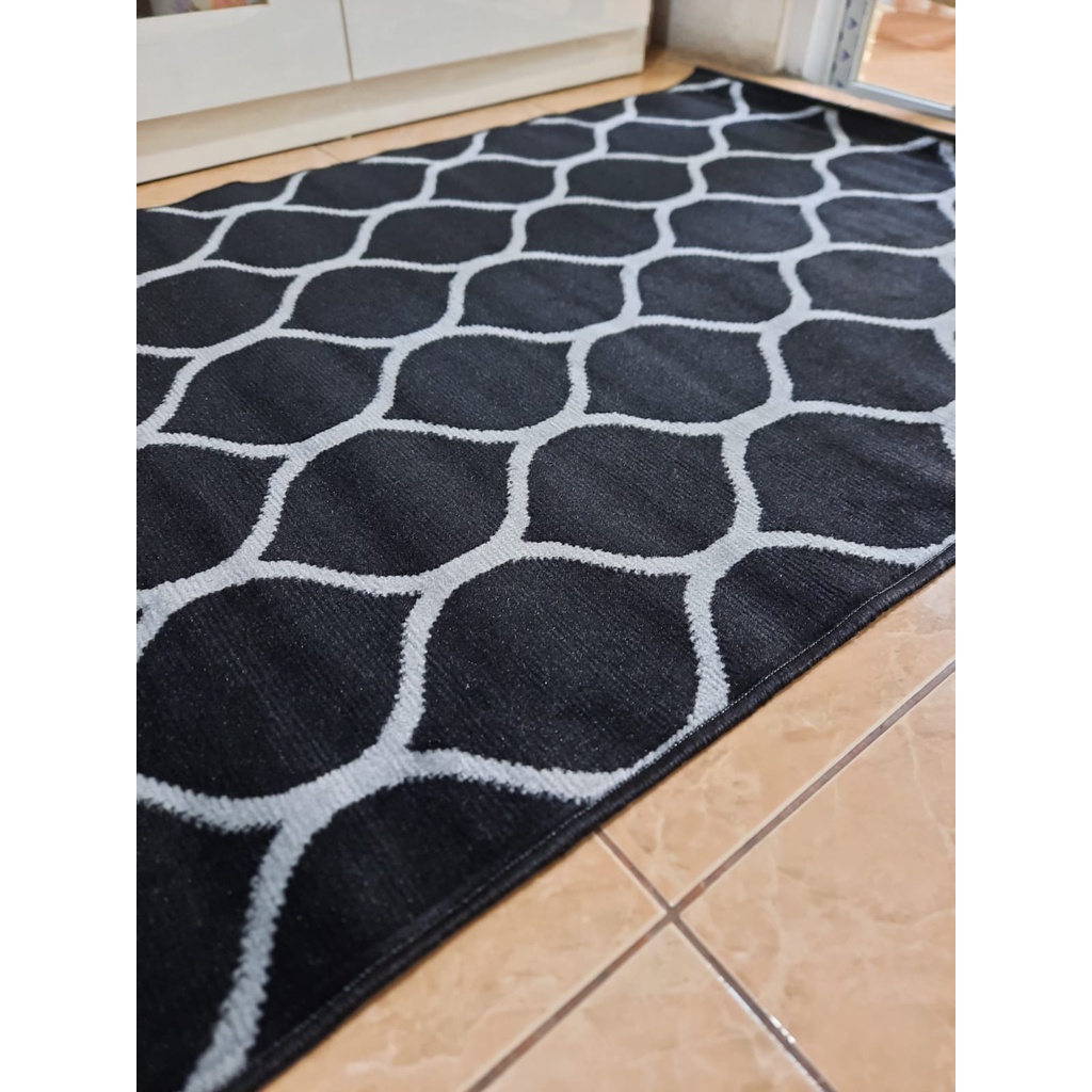 MAROC Karpet Lantai 100x150 Midnight Monokrom - MIDNIGHT 09-2