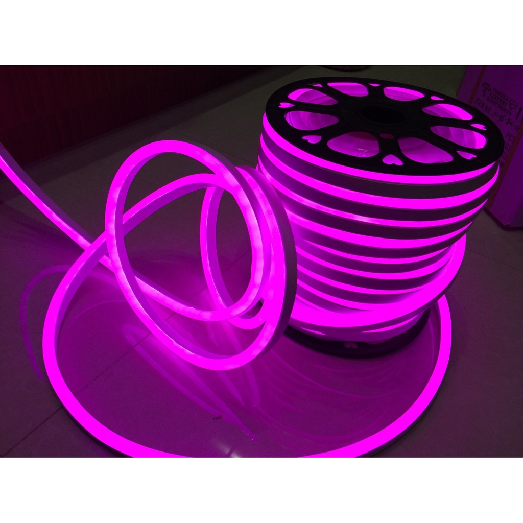 Lampu Led neon flexible  Rope light Custom Warna Pink meteran (belum termasuk colokan)