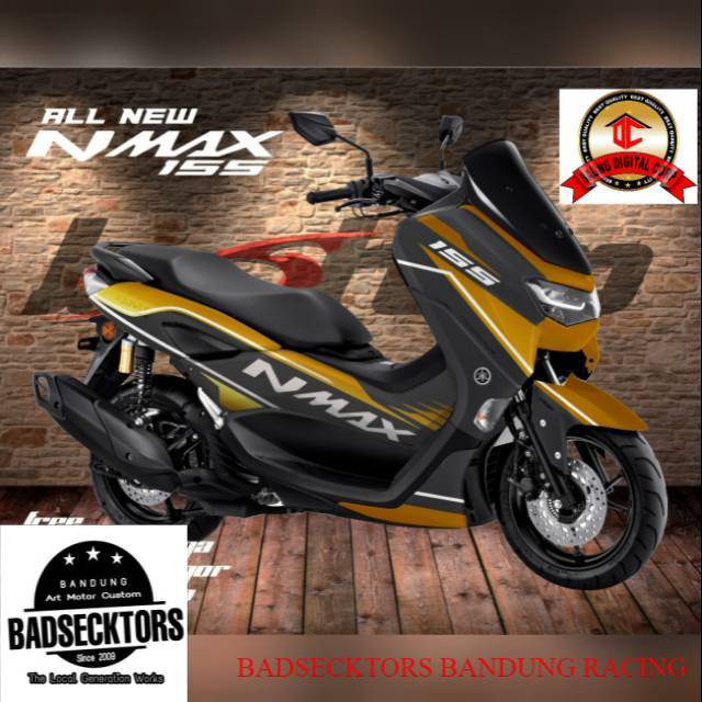 Decal full body yamaha nmax new 2020 black list gold keren