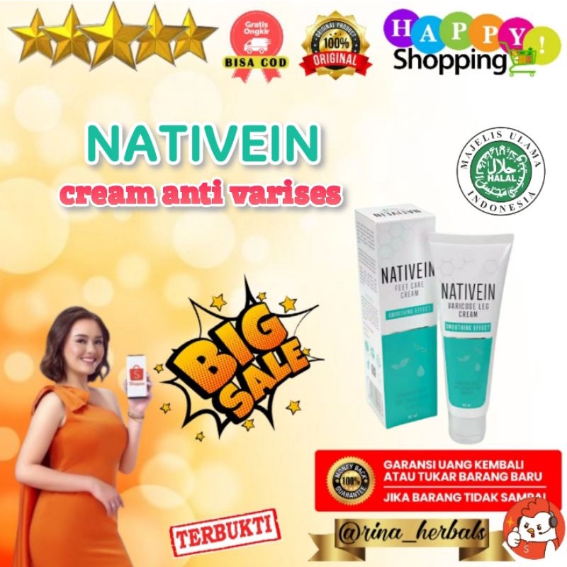 NATIVEIN Cream asli Varises Herbal Original Bpom