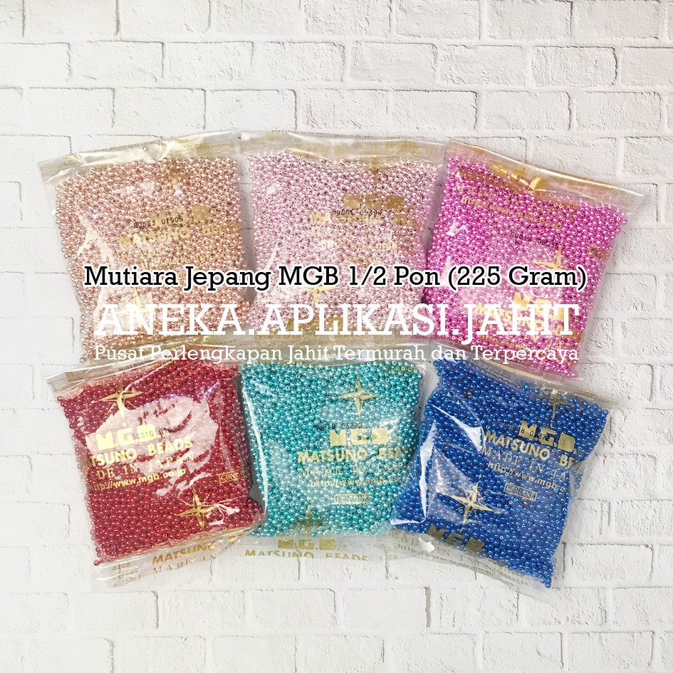 MUTIARA JEPANG MGB 3 DAN 4 MM 1/2 PON (225 GRAM)