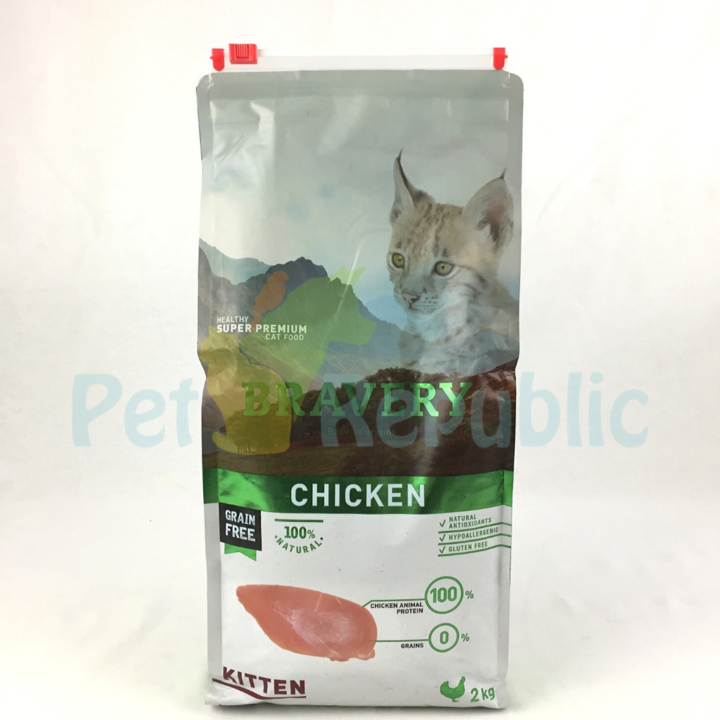 

BRAVERY Makanan Anakan Kucing Kitten Chicken 2kg