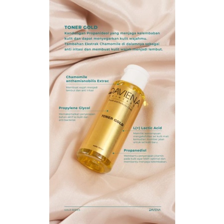 TONER GOLD SERIES DAVIENA SKINCARE | DAVIENA GOLD TONER | DAVIENA SKINCARE GOLD SERIES ORIGINALL