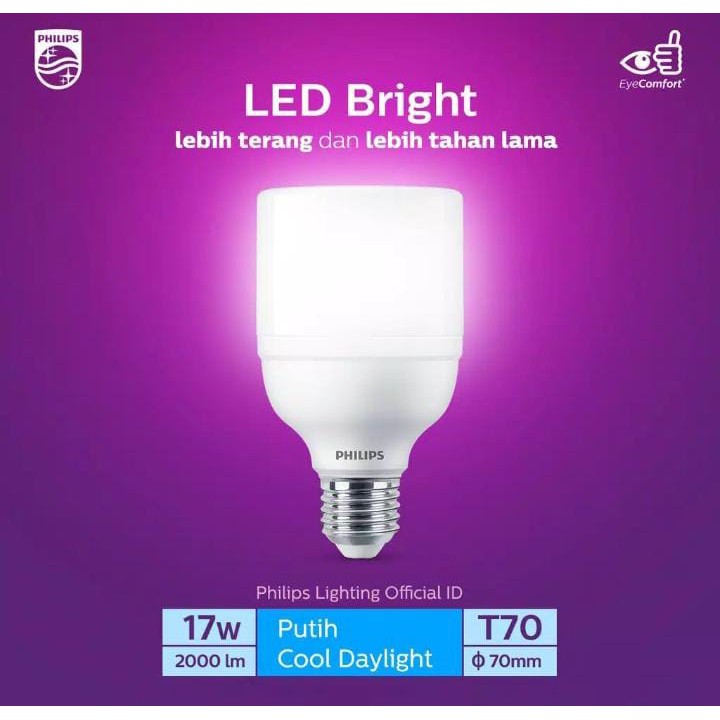 PHILIPS LED BRIGHT 17 Watt Putih / LED 17 Watt