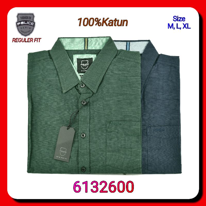 Kemeja Casual Pria Police Denim Industry 6132600 Lengan Pendek