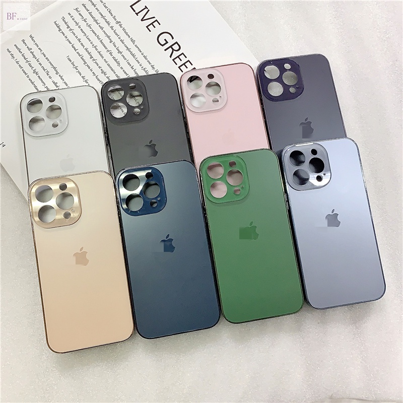 Case Pelindung Bahan Akrilik Anti Sidik Jari Warna Ungu Gelap Untuk Iphone 14 Pro Max