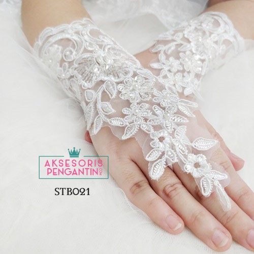 [STOK TERBATAS] SARUNG TANGAN PUTIH  WEDDING GLOVES AKSESORIS WANITA BRIDAL STB021