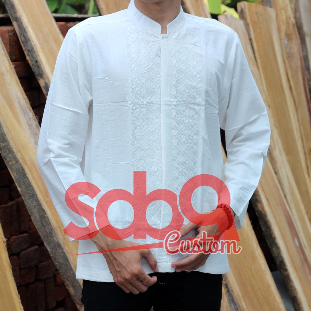 baju muslim - baju koko - baju taqwa putih polos al habib
