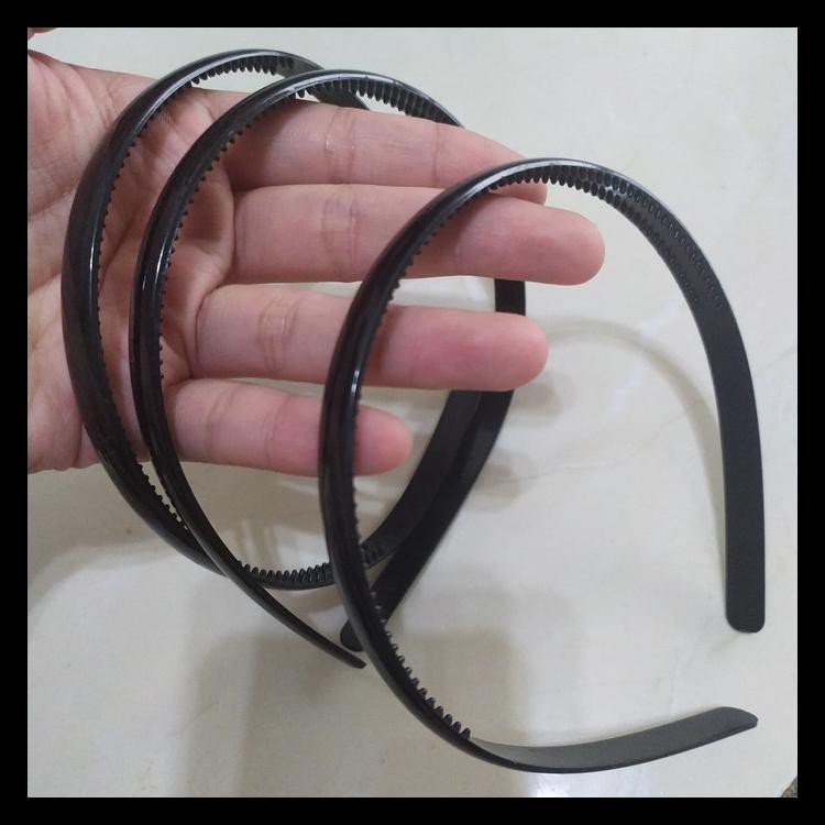 BANDO GEPENG HITAM TEBAL 1CM/ BANDO GEPENG HITAM POLOS/ BANDO PRIA WANITA PER PCS