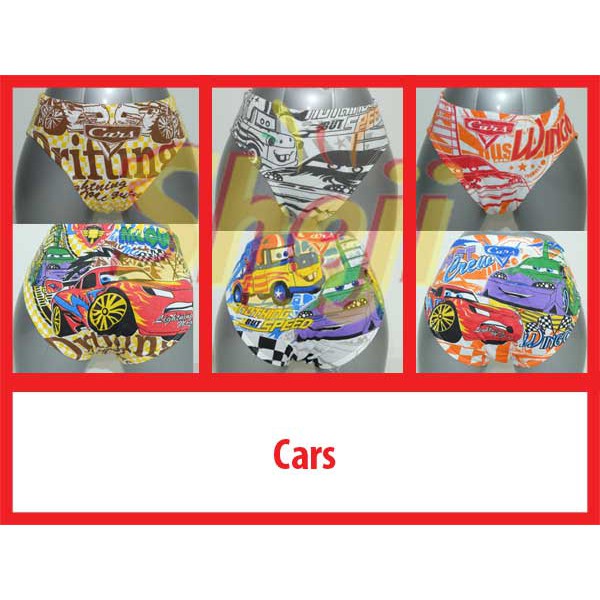 CELANA DALAM RIDGES ANAK COWO / LAKI-LAKI &quot;CARS CDR129&quot; ISI 3 PCS