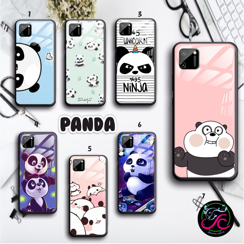 Softcase Back Case Glass Kaca PANDA VIVO Y66 Y67 Y70S Y71 Y81 Y91C Y91 JW1930