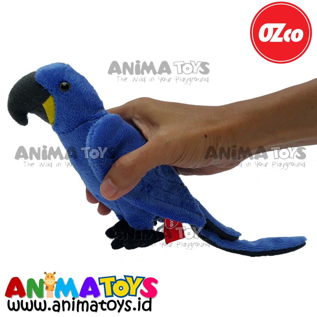 Boneka Hewan Burung Macaw Hyacinth Animatoys OZco SOZ057