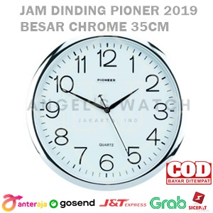 Jam Dinding Besar Pioner kode 2019 Diameter 35cm Murah