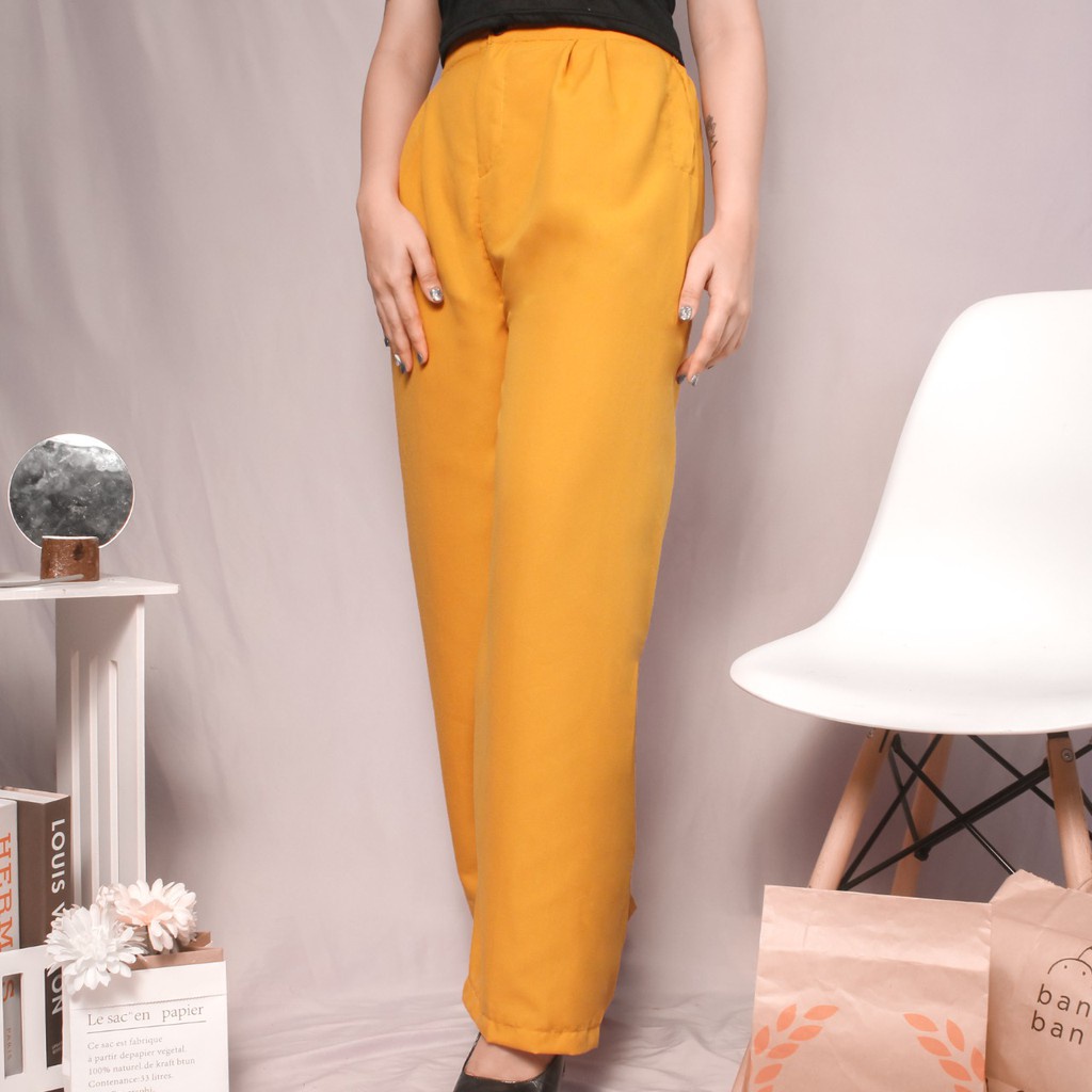 DHEANI HIGHWAIST / SOLEIL KULOT ANTI NGANTUNG WANITA / MELVA SLIT PANTS KULOT