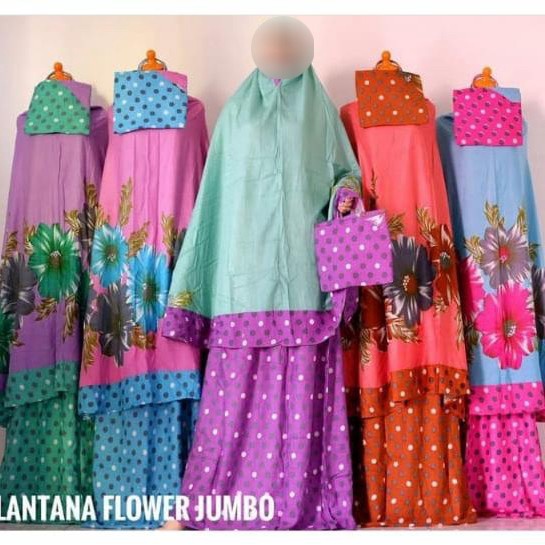 MUKENA- MUKENA BALI RAYON JUMBO SUPER NO.1 MOTIF BATIK SEKAR ADEM - NEW SAKURA -MUKENA.