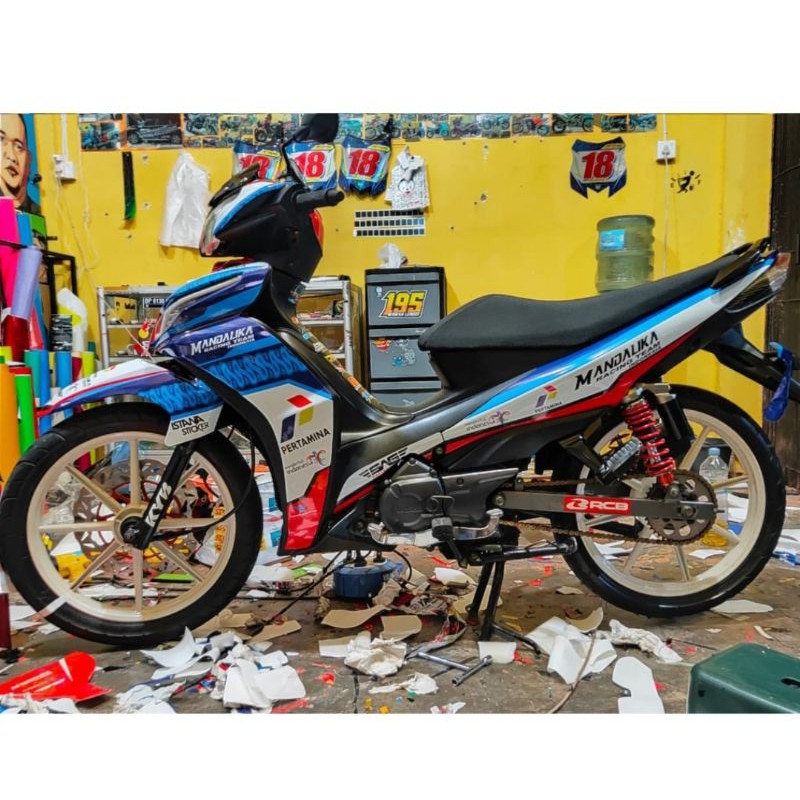decal stiker ful body Jupiter Z1 motif Mandalika Pertamina