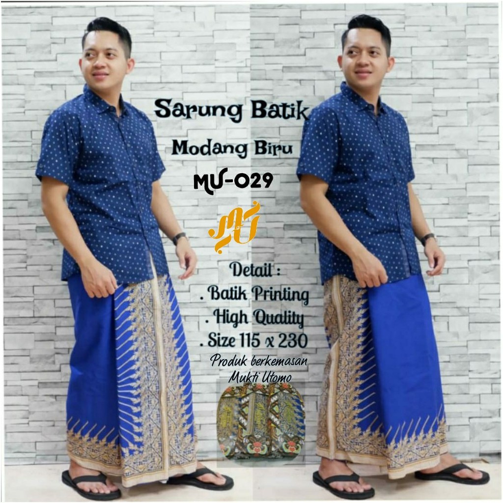 Batik Solo Sarung Batik Modang Biru MU 029 Mukti Utomo PARANG WAJIK LAWASAN SEKARJAGAD MACAN KANDAS GUNUNG SOGAN WAYANG SANGIT GERGUNUNG NAGAMONO ALASPATI IRENG SAWUNG KEMBANG KIPAS BATIK SOLO AMANAH BATIKSOLOAMANAH KEMBANG PARI PARANG SATRIO RAJASWA