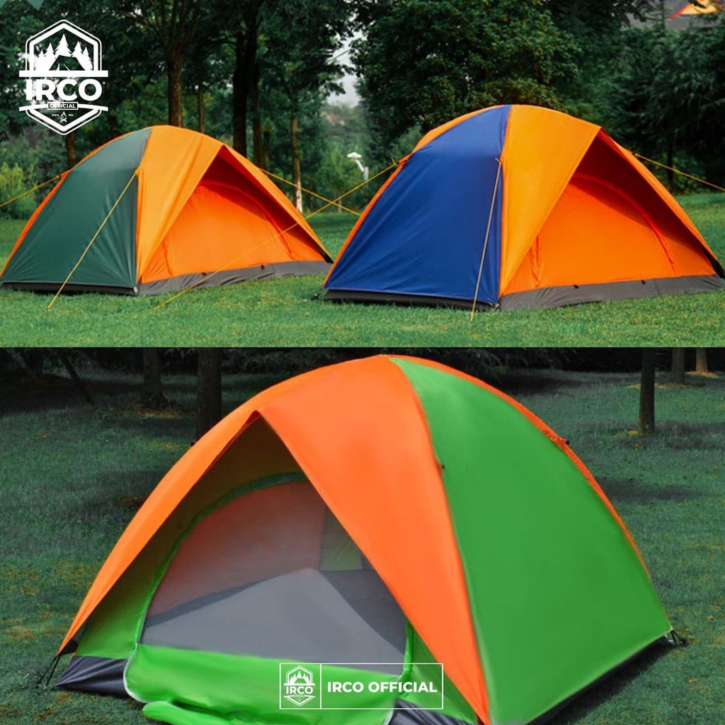 Paket tenda gunung double layer waterproof alas terpal kapasitas 4 orang dewasa dan matras camping