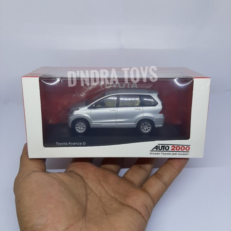 Diecast Miniatur Mobil Toyota Avanza G Silver Diecast Auto 2000 1:43