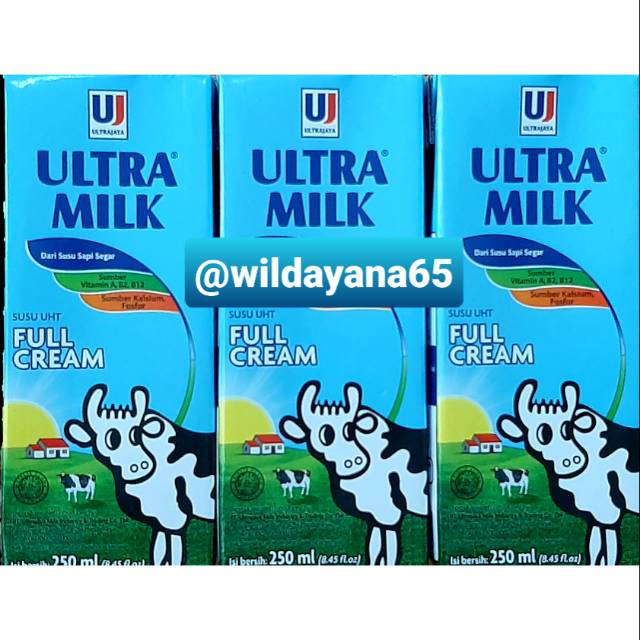 Jual Susu Ultra Milk Full Cream Ml Isi Pcs Shopee Indonesia