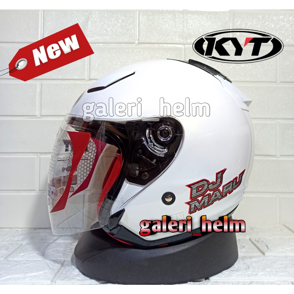 Jual Helm kyt dj maru putih solid Shopee Indonesia