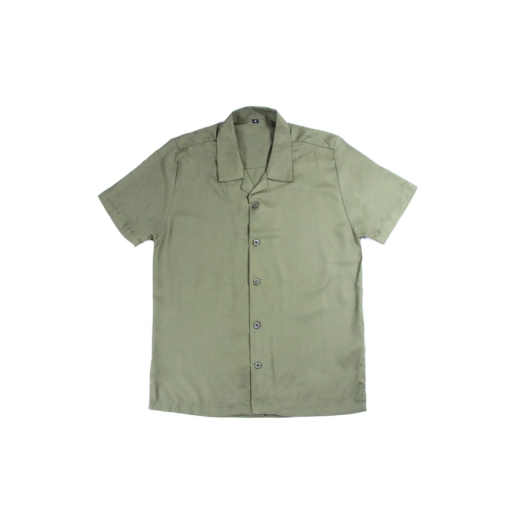 Army Green Hawaiian Shirt