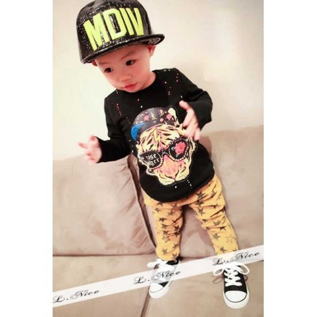 Setelan L-Nice Tiger Black Anak Laki-Laki