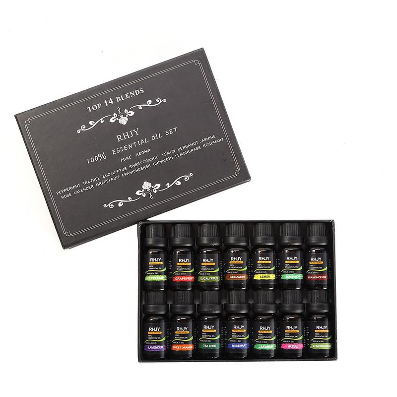 [14pcs x 10ml] RHJY Set Essential Fragrance Oils Aromatherapy