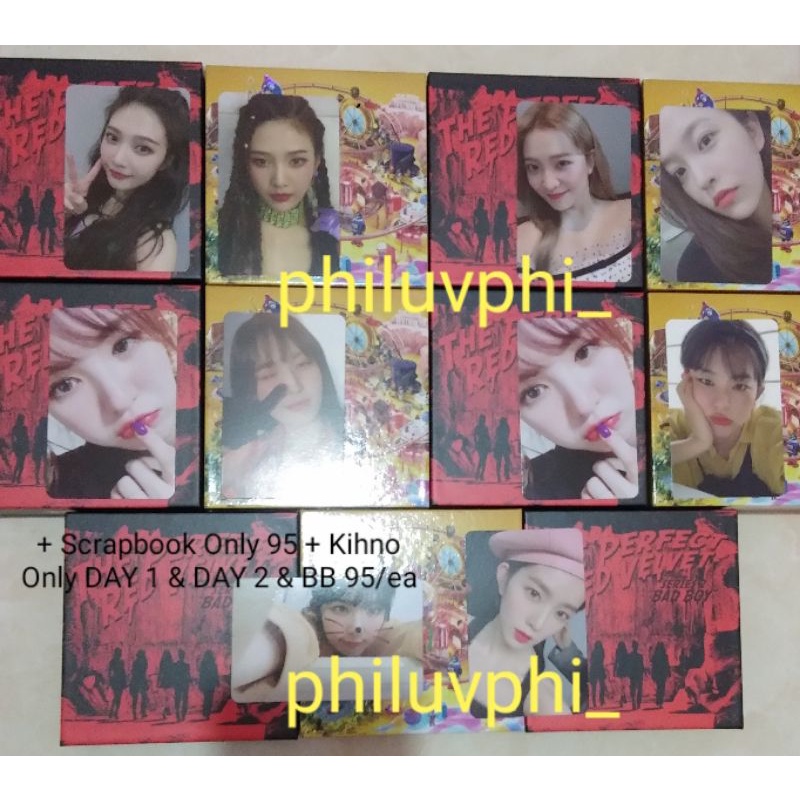 READY STOCK INA RED VELVET KIHNO BAD BOY AND DAY 1 FULLSET IRENE WENDY SEULGI JOY YERI