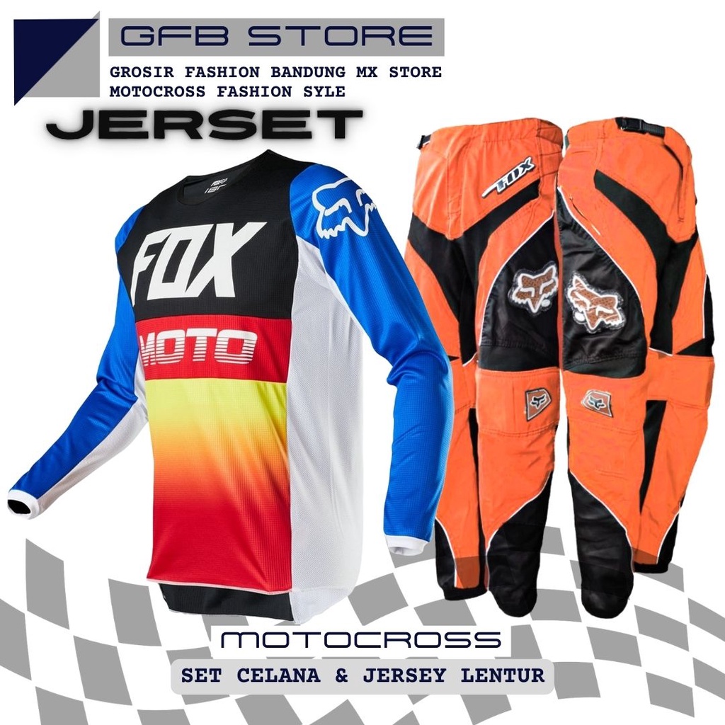 GEARSET MOTOCROSS JERSEY SET TRAIL TRABAS GRASTRACK