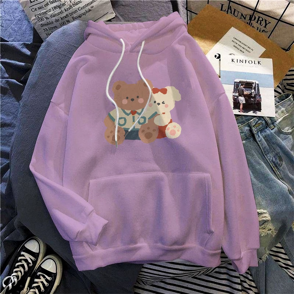 BAR AND BER HOODIE BEAR SWEATER WANITA CREWNECK WANITA / HOODIE WANITA TEBAL