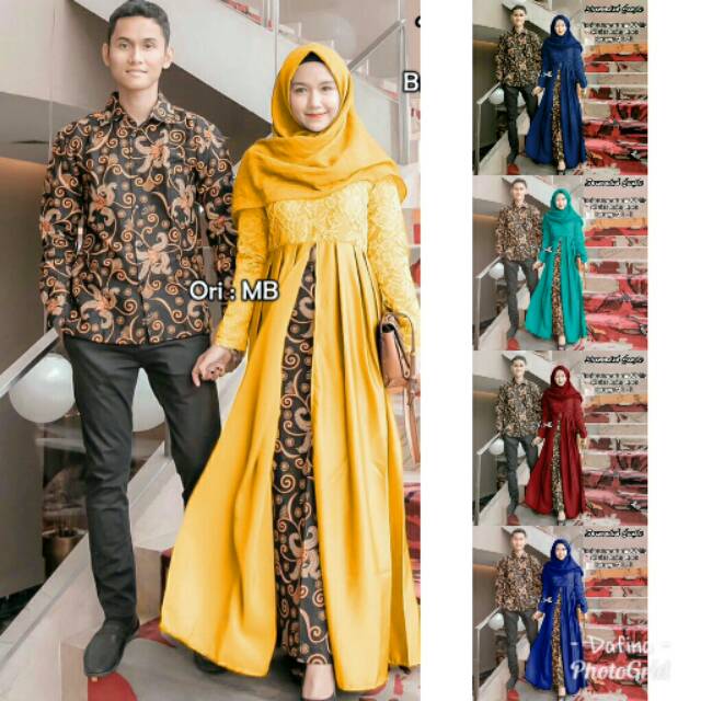 BAJU COUPLE BATIK SARIMBIT BATIK GAMIS BRUKAT