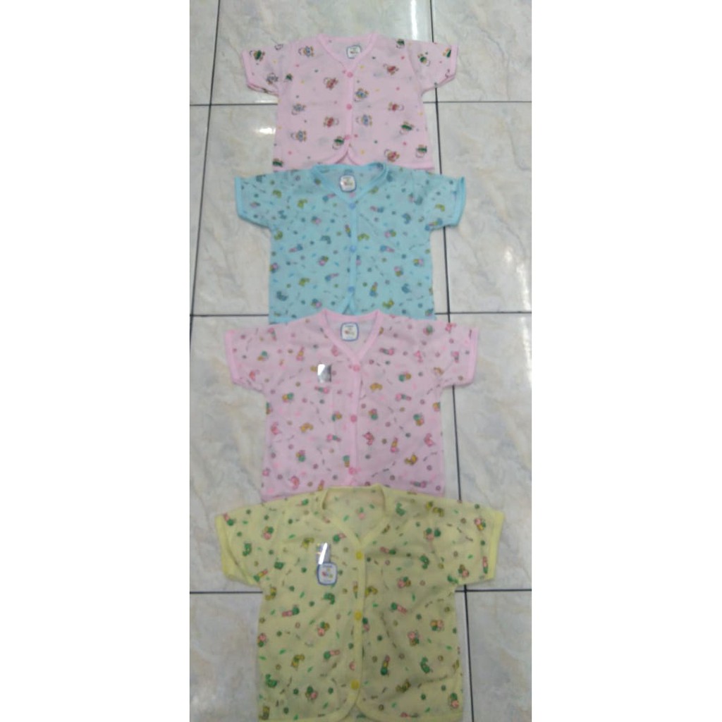 Baju bayi YUSA atasan lengan pendek motif Pink ECER